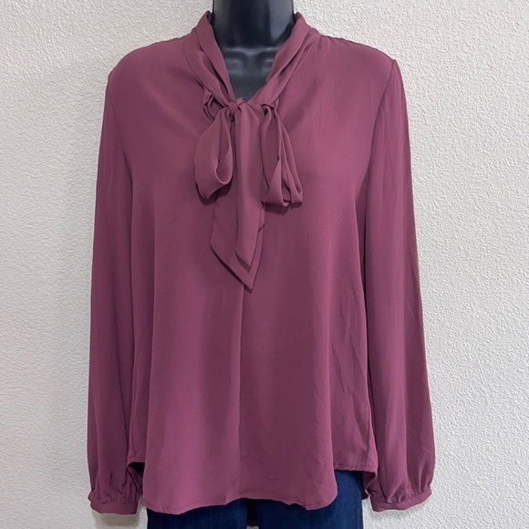 Harlowe & Graham Plum Blouse - Picture 1 of 7